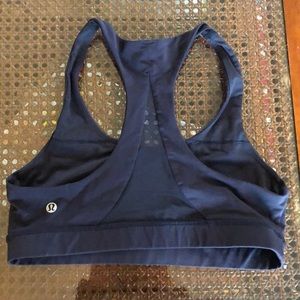 Navy mesh back lululemon sports bra